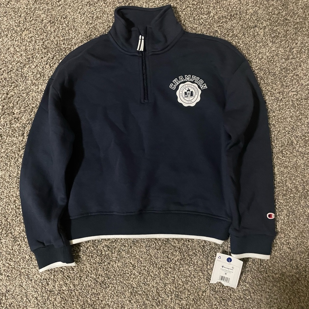 Champion Kids' Dark Blue Quarter-Zip Sweater